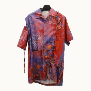 R: shemiste Mosaic Print Button-Down Shirt